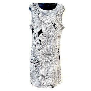 BLACK & WHITE OPEN BACK DRESS by JENNIFER LOPEZ XL